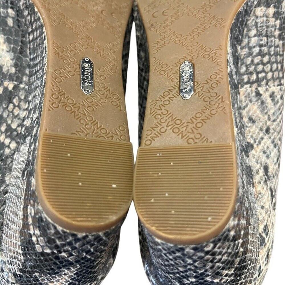 Vionic Gray Snakeskin Wedge Heels - Picture 13 of 16